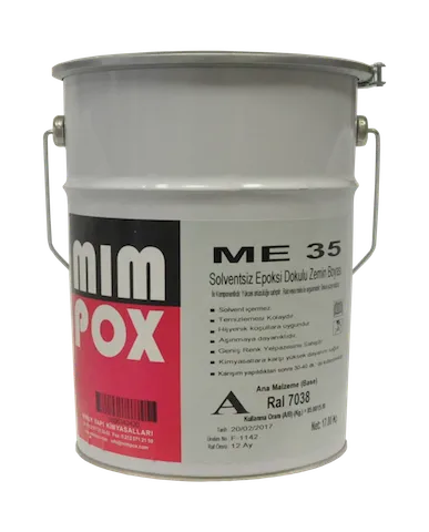 Mimpox ME35 solventsiz tiksotropik epoksi son kat boya 20 kg set